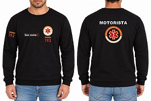 Casaco Moletom Blusão MOTORISTA SAMU Bordado