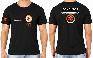 Camiseta Masculino CONDUTOR SOCORRISTA SAMU Bordado