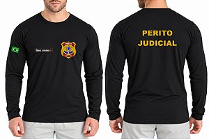 Camiseta Masculino Manga Longa PERITO JUDICIAL Bordado