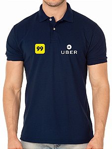 Camisa Polo Masculino Uber 99 Táxis Bordada Mod1