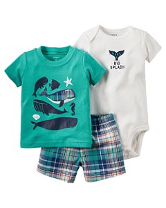 Conjunto 3 peças xadrez Tubarão - CARTERS