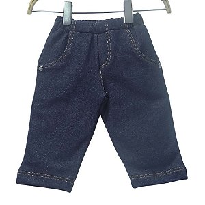 Calça em moletinho imita jeans - BABY FASHION