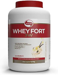 WHEY FORT 3W 900G FRUTAS VERMELHAS - VITAFOR