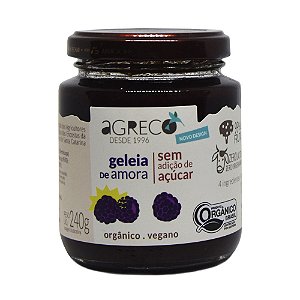 Geléia orgânica de amora sem açúcar Agreco - 240g