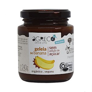 Geléia orgânica de banana sem açúcar Agreco - 240g