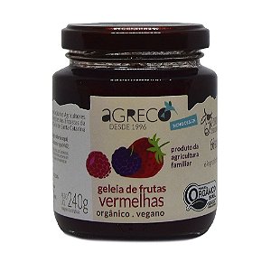 Geléia orgânica de frutas vermelhas Agreco - 240g