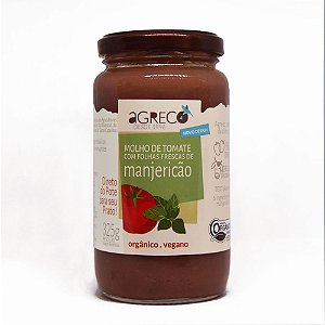 Molho de tomate orgânico com manjericão Agreco - 325g