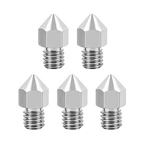 5x Bico MK8 Creality Series Aço Inoxidável 1.0mm 1.75mm
