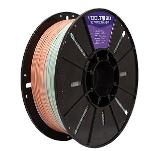 Filamento PLA Rainbow Azul / Verde / Vermelho Macaron Velvet High Speed | 1,75mm | 1Kg | Voolt3D