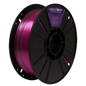 Filamento PLA Duo Color Inox e Rosa Choque V-Silk High Speed | 1,75mm | 1Kg | Voolt3D