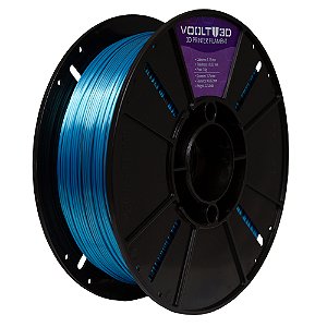 Filamento PLA Duo Color Azul e Preto V-Silk High Speed | 1,75mm | 1Kg | Voolt3D