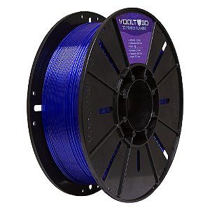 Filamento PETG HF Azul Marinho Translúcido High Fluidity Premium | 1,75mm | 1Kg | Voolt3D