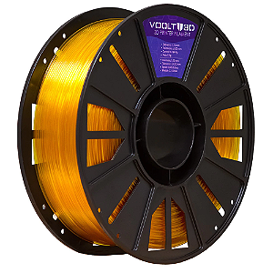 Filamento PETG HF Amarelo Ouro Translúcido High Fluidity Premium | 1,75mm | 1Kg | Voolt3D
