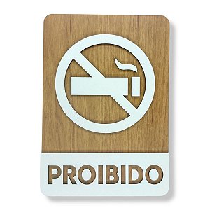 Placa de Sinalização Proibido Fumar