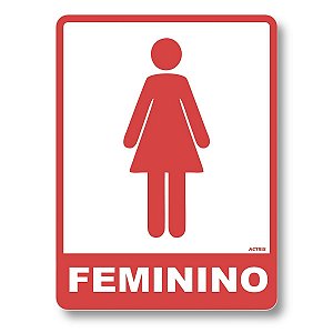 Placa de Banheiro PS 15x20 Feminino Color
