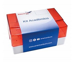 Kit Acadêmico Dentística e Prótese Fixa FIMCA - American Burrs
