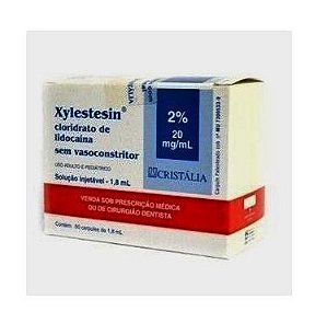 Anestésico Lidocaína Xylestesin 2% Sem Vaso - Cristália