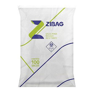 Saco p/ Lixo Hospitalar Branco 8kg/30 litros - Zigbag