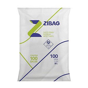 Saco p/ Lixo Hospitalar Branco 30kg/100 litros - Zigbag