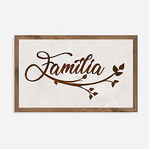 Quadro Rústico Família