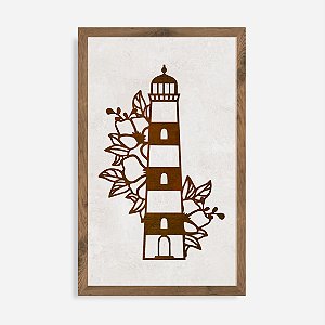 Quadro Rústico Farol Floral