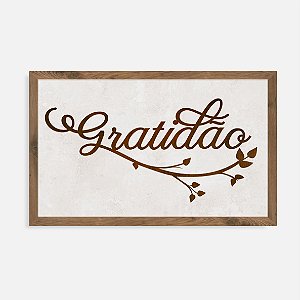 Quadro Rústico Gratidão