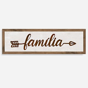 Quadro Rústico Flecha Família