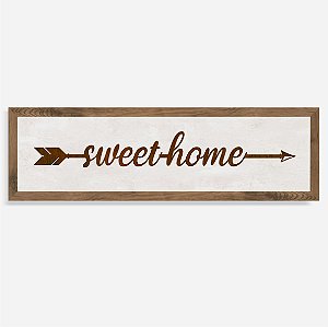 Quadro Rústico Flecha Sweet Home