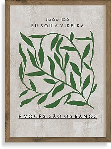Quadro Rústico João !5:5 - Verde