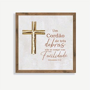 Quadro Rústico Cordão de 3 Dobras
