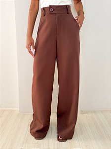 Calça Alfaiataria Vitória Marrom
