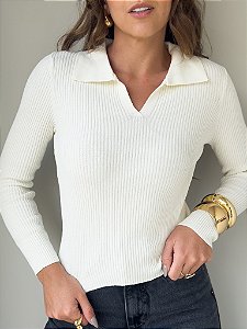 Tricô Gola Polo Off