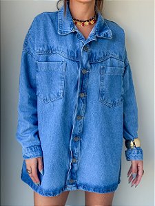 Camisa Oversized Jeans Claro