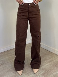 Calça Cargo Camélia Marrom