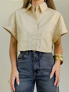 Camisa Cropped Matilde Nude