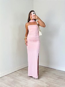 Vestido Moon Lenço Rosa