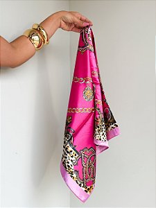 Lenço Onça Rosa