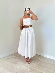 Conjunto Clear Saia Midi Off