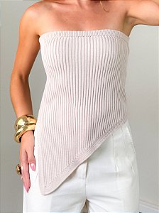 Blusa Modal Sem Alça Areia