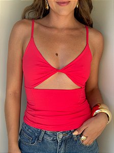 Blusa Alcinha Abertura Sté Vermelha