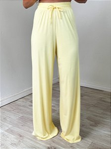 Calça comfy malha amarela