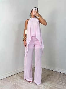 Conjunto Calça Glam Rosa