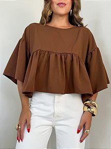 Bata Isa Babados Marrom