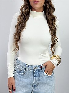 Blusa Gola Manga Longa Poliamida Off