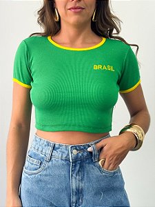 Baby Tee Brasil Verde