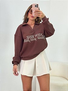 Moletom Gola Polo Marrom