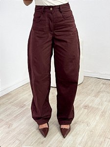 Calça Balloon Marrom