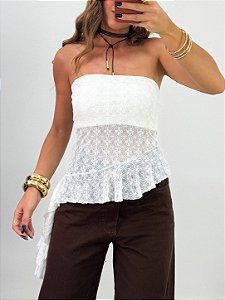 Blusa rendada Marfa Branca