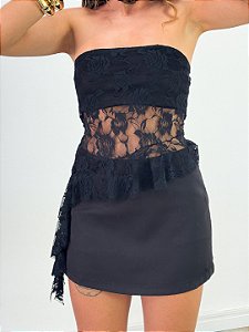 Blusa rendada Marfa Preta