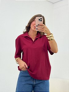 Blusa Gola Polo Marsala